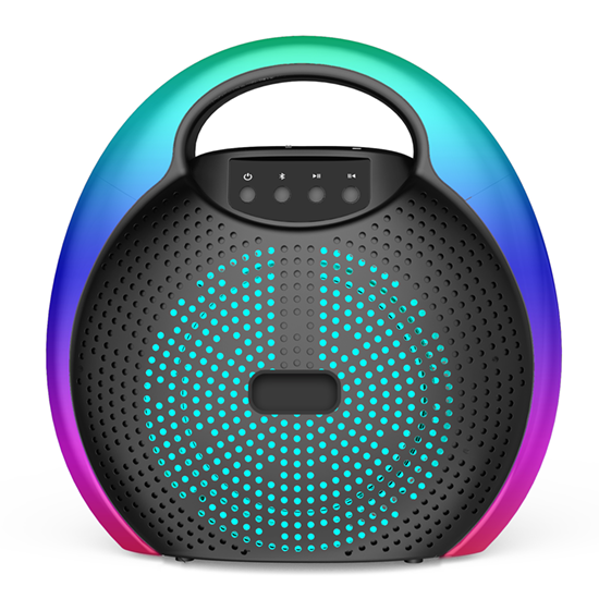 Wireless Bluetooth Color-Changing Speaker, RGB Light Show 6 LED Light Modes - Karaoke-Machine PA System